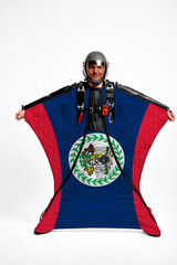 Obraz premium Belize flag travel.