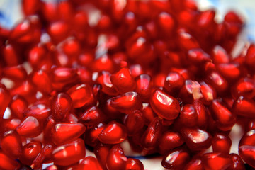 sprinkled pomegranate seeds. Concept - Healthy Food, Vegan