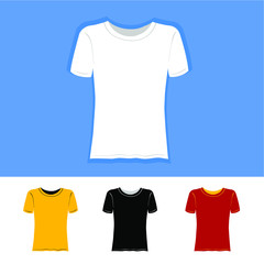 Vector set of T shirt, jersey in flat design