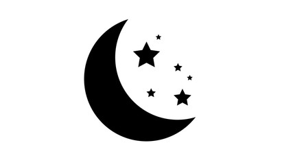 Moon and stars sleep icon image