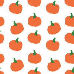 Seamless background with pumpkin. Background with vegetable. Background for Thanksgiving Day. Vegetarian food. 