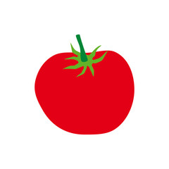 Tomato isolated on white background. Vector illustration of red tomato.