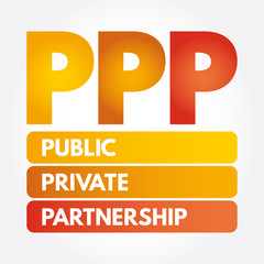 PPP - Public Private Partnership, acronym business concept background