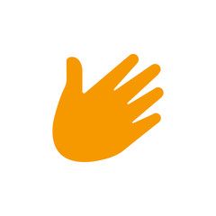 Simple yellow hand vector emoji