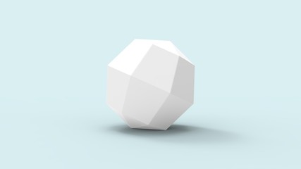 3d rendering of a hexagon shape isolated in a studio background