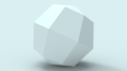 3d rendering of a hexagon shape isolated in a studio background