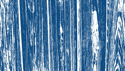 Classic Blue Weathered Wood Planks Vector Background. 2020 Color of the Year. Deep Blue and White Rustic Wood Grain Overlay Texture. Photography Backdrop. Textured Surface.