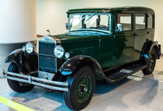 Exhibition of retro cars (Domodedovo Airport). Vintage car Donnett-Zedel 1929 France
