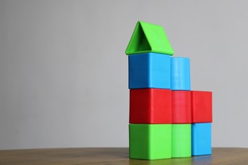 building blocks graph of growth for business.