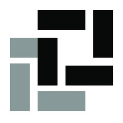Fototapeta na wymiar Abstract black logo design
