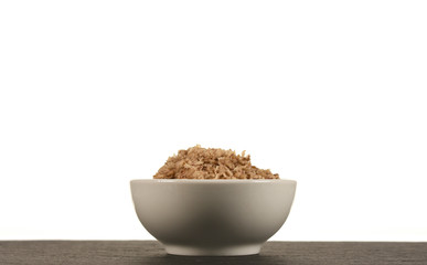 Buckwheat in white bowl