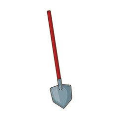 shovel tool icon, flat design
