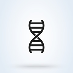DNA Genetic Simple vector modern icon design illustration.