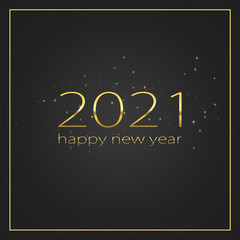 Fototapeta na wymiar 2021 Happy new year elegant graphic design. Happy new yea 2021 grey.