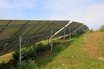 solar panel on the hillside
