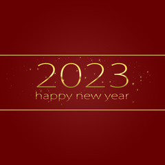 Fototapeta na wymiar 2023 Happy new year elegant graphic design