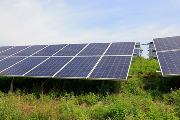 solar panel on the hillside