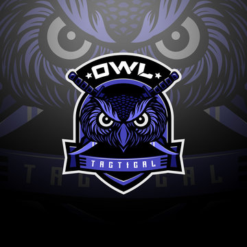 Owl head tactical logo team