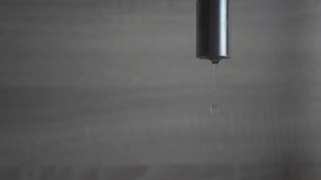 Faucet Being Turned On Slightly - Close Up Shot