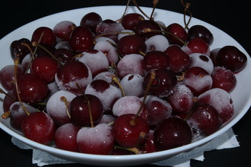 cherries in a bowl