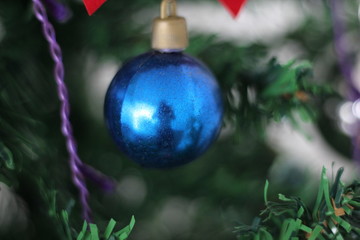 Christmas tree decoration with balls