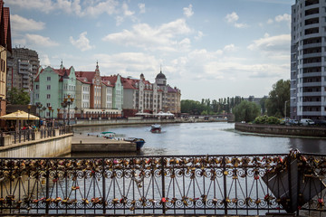 Fototapeta premium Cityscape in Kaliningrad, formerly Koenigsberg, Russia