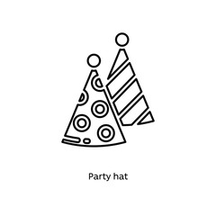 Party hat linear icon vector illustration on white background