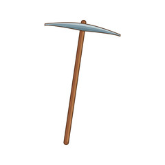 pickaxe tool icon, colorful design