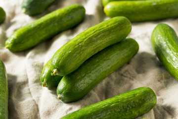 Raw Green Organic Baby Cucumbers