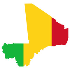 Mali Map Flag Vector illustration Eps 10