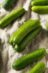 Raw Green Organic Baby Cucumbers