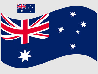Wave Australia Flag Vector illustration Eps 10