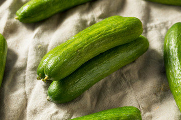 Raw Green Organic Baby Cucumbers