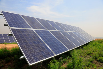 solar panel on the hillside