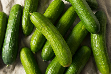 Raw Green Organic Baby Cucumbers