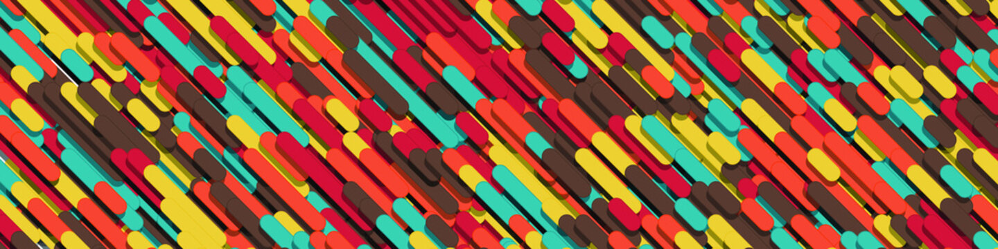Color Abstract Lines Rain Generative Art background illustration