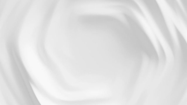 Smooth Waving Hexagonal Surface Loop 1 White. Animation of flowing waving hexagon shape surface in creamy white. Elegant, pure, bright silky white background. Flatlay background. Copyspace area. 4K