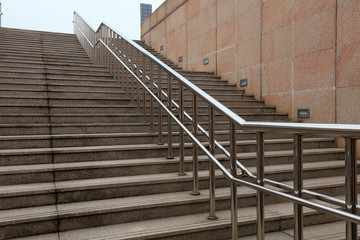 Stainless steel handrails and steps