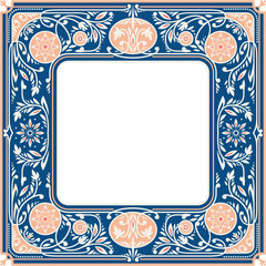 Floral Sqyare Frame.White Space in the Centre
