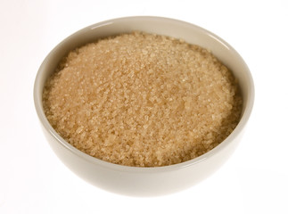 Bio sugar in white bowl