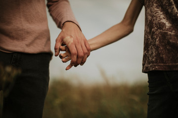 Couple in love. Love concept. Hands. Valentine day. Love. 