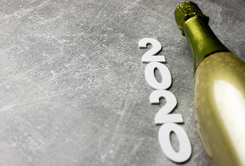 Butelka szampana, 2020, Nowy Rok, Sylwester - obrazy, fototapety, plakaty
