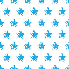 Blue stars pattern vector