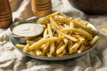 Homemade French Fries with Ranch Dressing