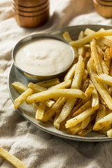 Homemade French Fries with Ranch Dressing