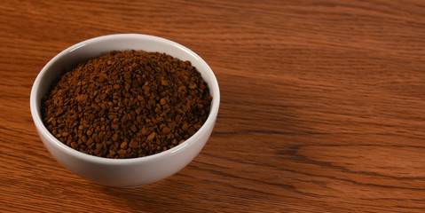Bowl of instant coffee