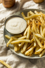 Homemade French Fries with Ranch Dressing
