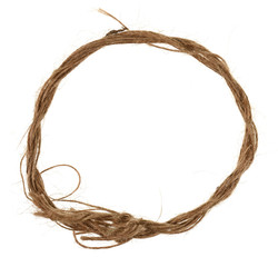 frame made of rope isolated on white background