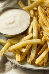 Homemade French Fries with Ranch Dressing