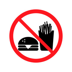 vector fast ban icon on white background
